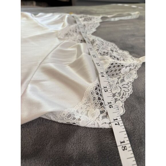 Vintage Cotillion Women's Lace Trim Slip Dress Size 36 (M) White Knee Length USA - Picture 8 of 10